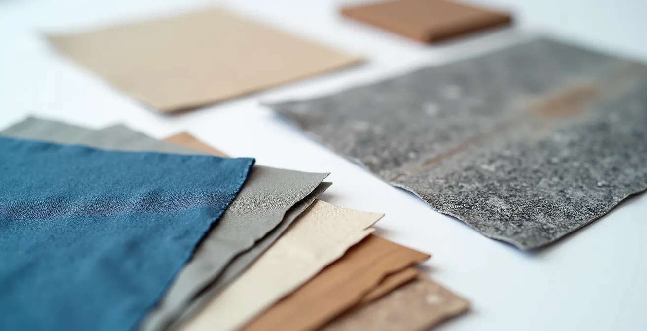 Vue d'ensemble d'une charte graphique avec palette de couleurs, typographies et exemples d'application