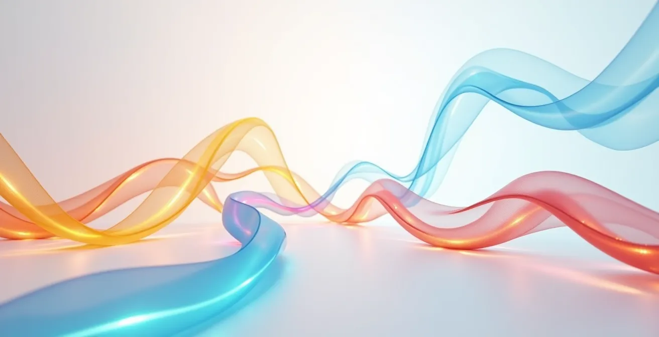 Convergence de multiples flux d'énergie digitale vers un point central harmonieux