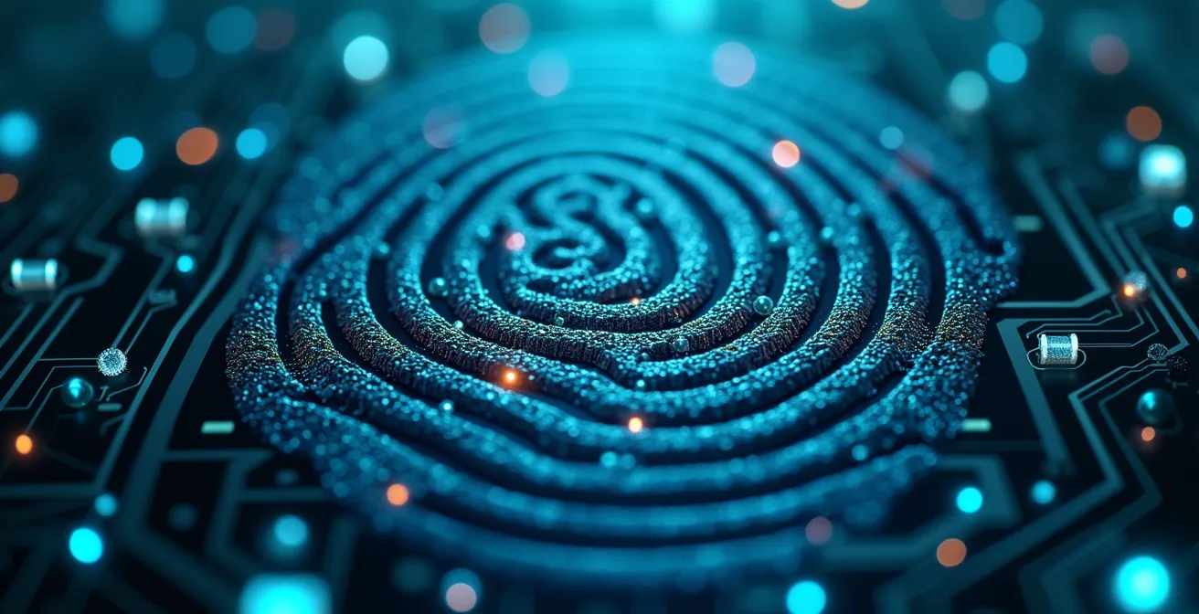 Illustration métaphorique de la création d'un mot de passe fort avec des éléments visuels de sécurité