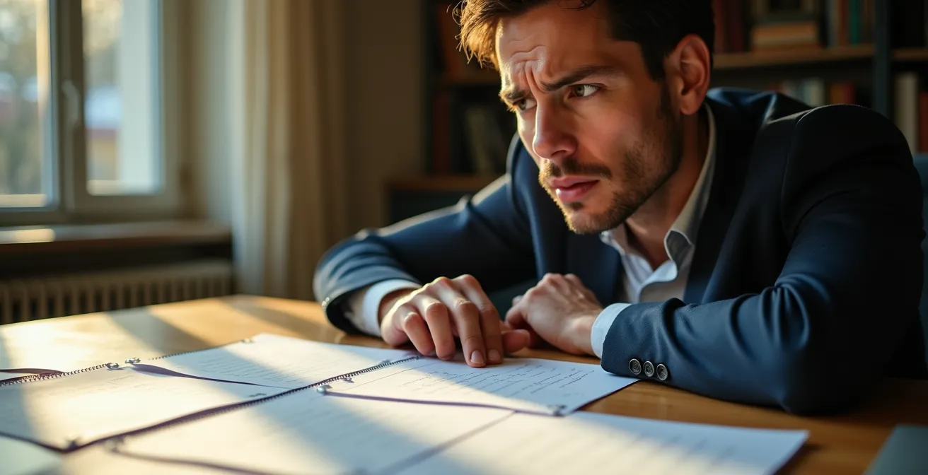 Courbe descendante représentant la chute de visibilité après une pause de publication